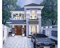 Phương án mẫu nhà 2 tầng 8m cổ điển sang trọng đến hiện đại