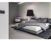 Nội thất phòng ngủ màu xám với vẻ đẹp tinh tế và sang trọng