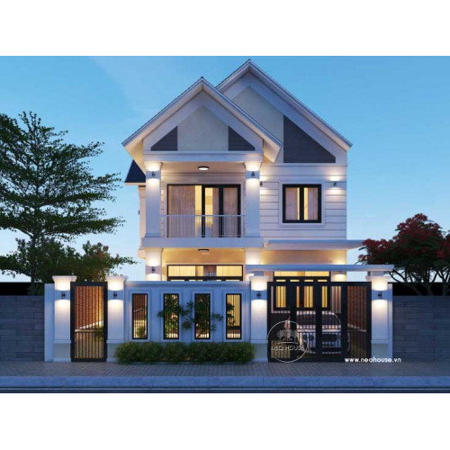 Mẫu nhà 1 trệt 1 lầu mái thái sang trọng được yêu thích hiện nay