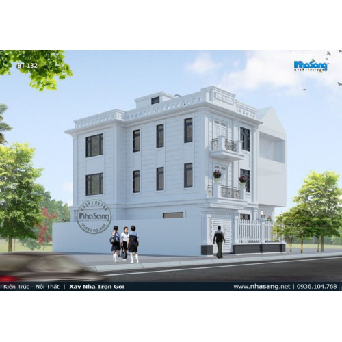 Đắm chìm mẫu biệt thự tân cổ điển mái bằng đẹp nhất hiện nay