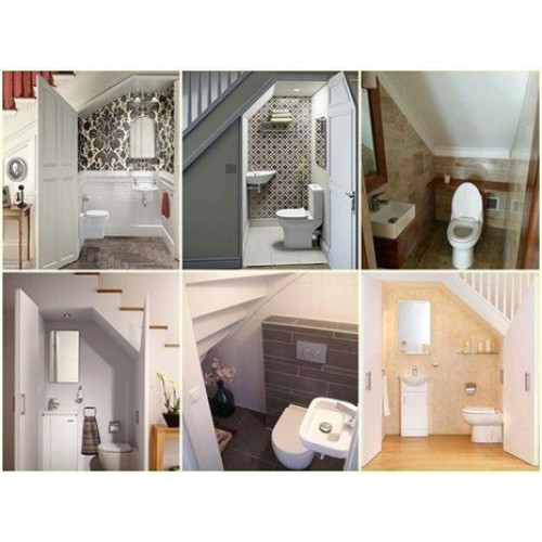 Mẫu nhà vệ sinh dưới cầu thang đẹp hợp phong thủy kiến trúc