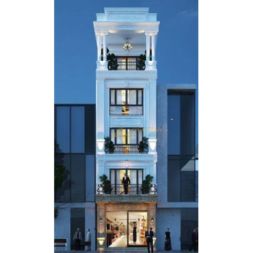 Mẫu nhà ống tân cổ điển 5 tầng ấn tượng đến từng cm