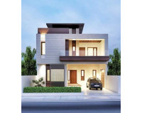 Bản vẽ nhà 2 tầng 10x15m với kiến trúc mái ấn tượng