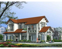 Mẫu nhà biệt thự 2 tầng 2 mặt tiền mái thái 7x21m