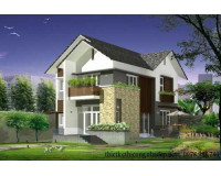 Mẫu biệt thự 2 tầng đơn giản mái thái 8x15m