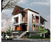 Ngắm nhìn mẫu biệt thự nhà phố 3 tầng mái thái 8x15m