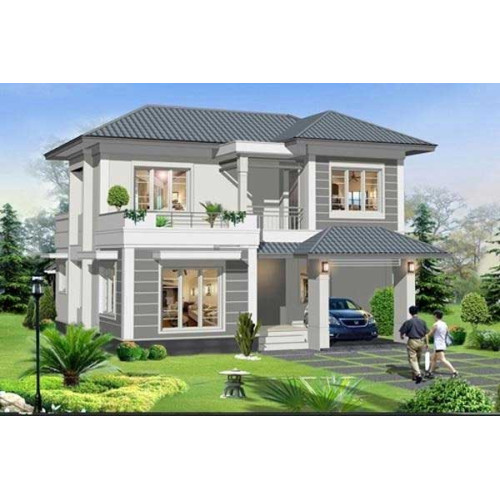 Mẫu nhà biệt thự 2 tầng 100m2 kết hợp sân vườn