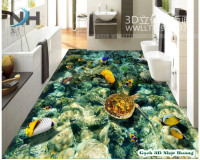 Gạch lát nền nhà tắm 3D - Tạo thêm điểm nhấn trong thiết kế 