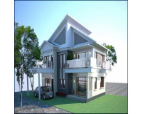 Mẫu nhà 2 tầng 100m2 giá rẻ mang lối kiến trúc hiện đại 2024