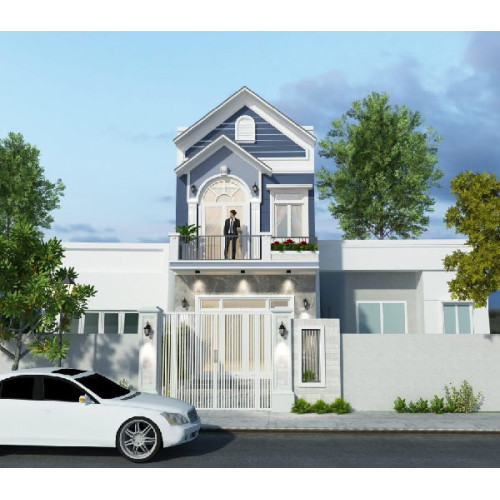 Mẫu nhà 1 trệt 1 lầu 40m2 phong cách ấn tượng dành cho nhà phố