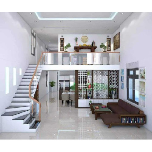 Mẫu cầu thang nhà cấp 4 gác lửng siêu đẹp và tiết kiệm