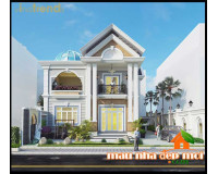 Mẫu thiết kế biệt thự 2 tầng mái thái 120m2 có sân vườn