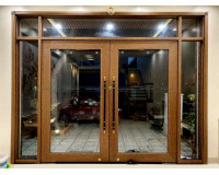 Gợi ý một số mẫu cửa kính cường lực khung gỗ được ưa chuộng