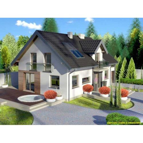 Chi tiết bản vẽ mẫu nhà 2 tầng 5 phòng ngủ phong cách Biệt Thự