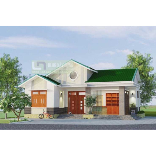 Mẫu nhà 3 gian 1 tầng đẹp kiến trúc Cách Tân kết hợp kinh doanh