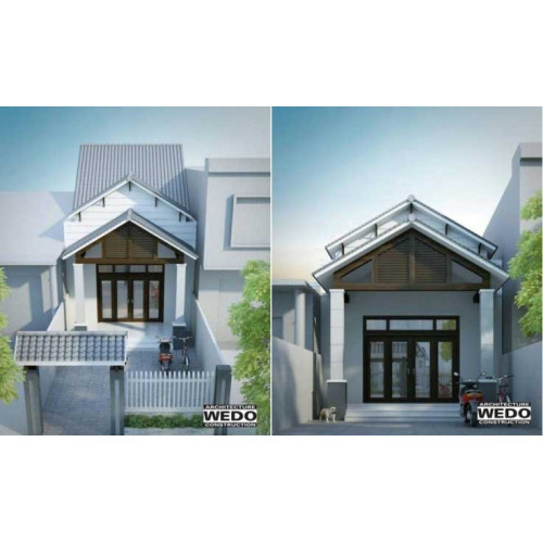 Mẫu nhà cấp 4 đơn giản 6x12m (tiết kiệm chi phí và diện tích nhất)