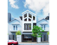 Mẫu nhà ống 3 tầng mái thái đẹp 5x15m độc đáo tại Phú Thọ