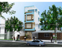 Mẫu nhà phố 1 trệt 2 lầu sân thượng trên diện tích 57m2