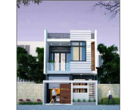 Mẫu nhà phố 2 tầng 2 mặt tiền 7m phong cách hiện đại