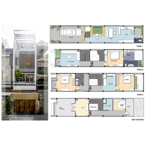 Mẫu nhà 4 tầng 4x16m đáp ứng tất cả yêu cầu của khách hàng