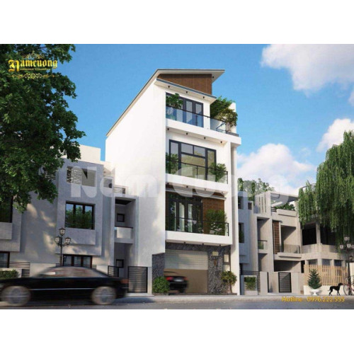 Mẫu nhà 4 tầng mặt tiền 6m thiết kế độc đáo và mới lạ