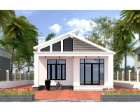 Phối cảnh mẫu nhà cấp 4 6x25m có 3 phòng ngủ tiện nghi