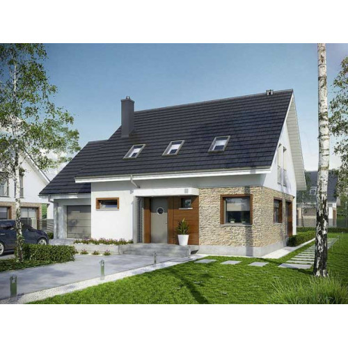 Mẫu nhà cấp 4 có gác lửng 60m2 phong cách Hiện Đại