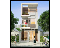 Mẫu nhà phố 2 tầng mái bằng 3 phòng ngủ sở hữu nội thất sang trọng