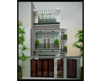 Mẫu nhà phố 3 tầng mái lệch 6.5x17m phong cách hiện đại