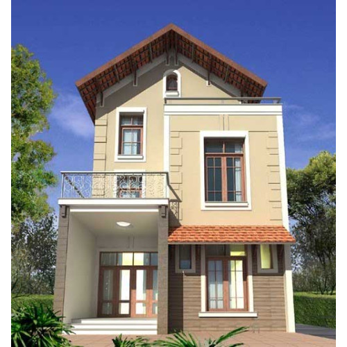 Mẫu nhà 2 tầng hình vuông đẹp trên diện tích 15x15m