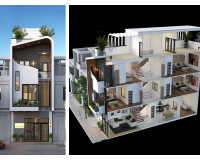 Thiết kế nội thất nhà ống mặt tiền 3m thu hút nhất 2024