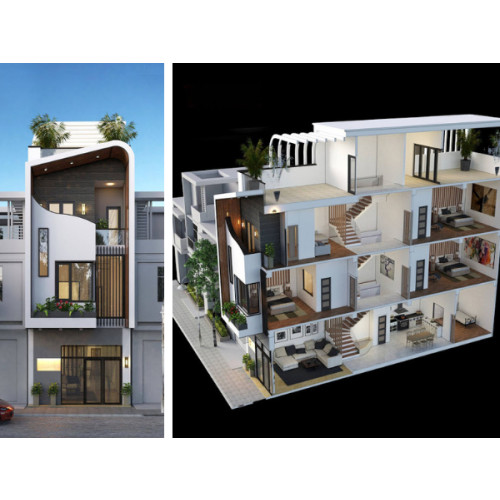 Thiết kế nội thất nhà ống mặt tiền 3m thu hút nhất 2024