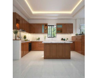 Mẫu tủ bếp hình chữ u kiểu dáng thông dung nhất năm 2024