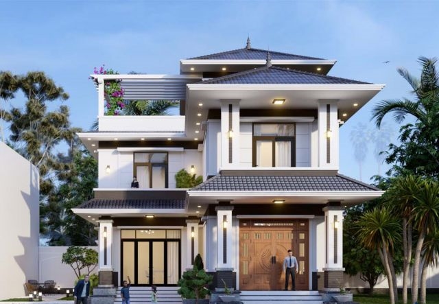 chi phí xây nhà 1 trệt 2 lầu