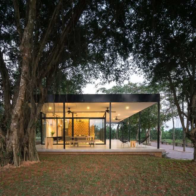 nhà khung thép 1 tầng