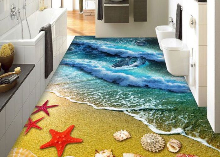 Hình ảnh những con sóng cũng cát vàng biển xanh được mô phỏng chân thực đến từng chi tiết