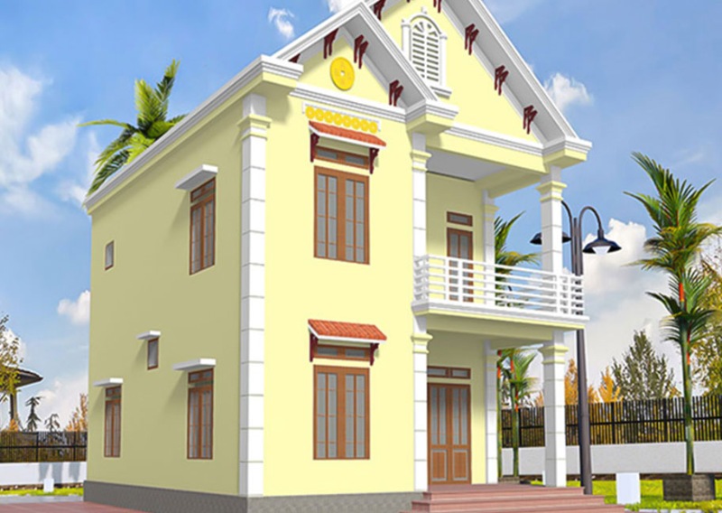 Cách phối màu sơn mặt tiền nhà cấp 4 đẹp và bắt mắt 