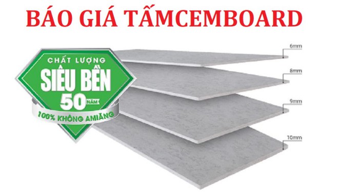 x Bảng báo giá tấm Cemboard