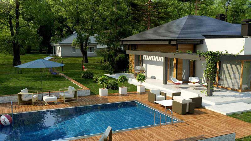 Thiết kế biệt thự 1 tầng 3 phòng ngủ đẹp