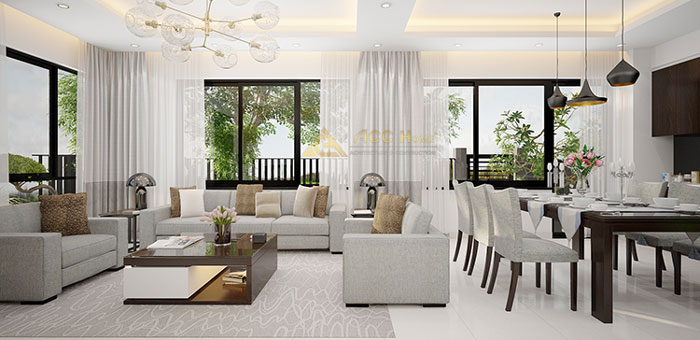 thiết kế nội thất biệt thự 4 tầng diện tích 90m2