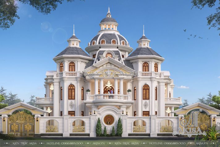 Ý tưởng thiết kế biệt thự tân cổ điển lâu đài đẹp - Hình 4