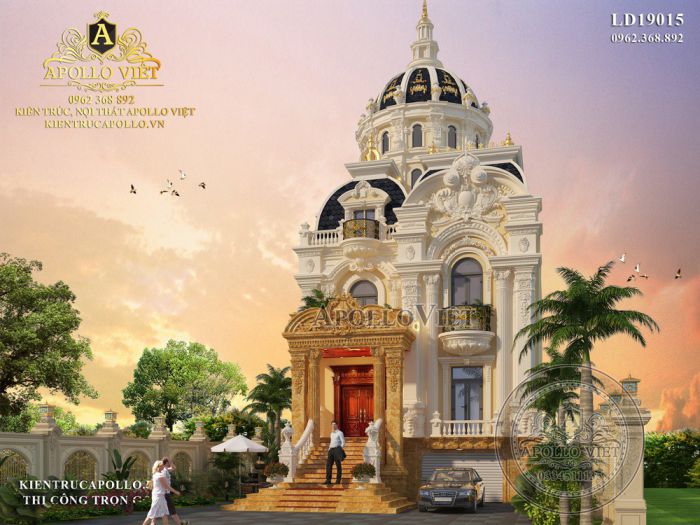 Ý tưởng thiết kế biệt thự tân cổ điển lâu đài đẹp - Hình 5