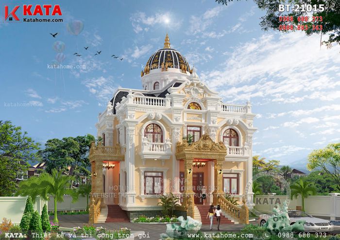 Ý tưởng thiết kế biệt thự tân cổ điển lâu đài đẹp - Hình 7