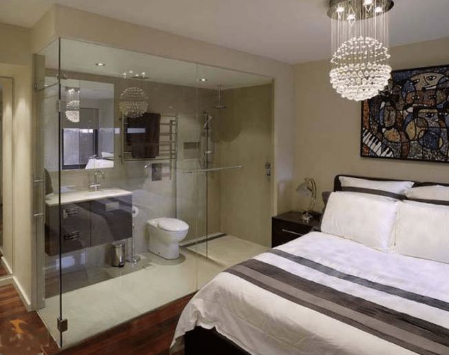 cách bô trí nhà vệ sinh trong phòng ngủ