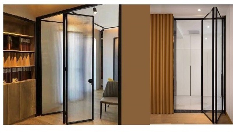 Cửa kính cường lực 2 cánh lùa mở xếp trượt