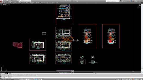 File CAD nhà phố đẹp