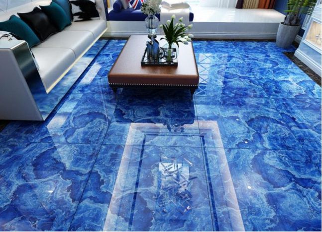 gạch lát nền màu xanh da trời