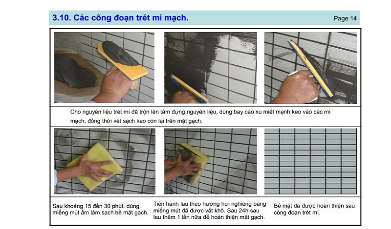 Tổng quát các bước thi công gạch Inax 
