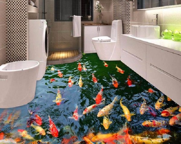 Gạch 3D với chi tiết bãi biển siêu chân thực đem lại không gian thoáng đãi