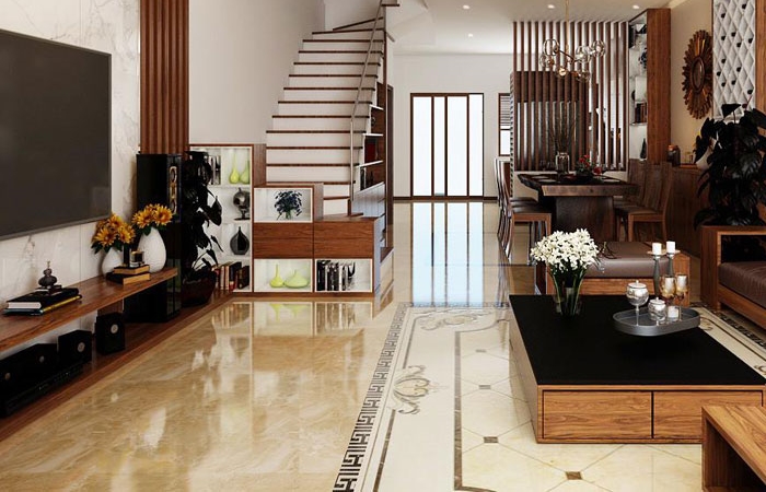 Ưu điểm của gạch lát nền phòng khách nhà ống